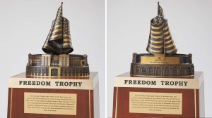 The Wisconsin-Nebraska game has been dubbed the "Freedom Game." This is its trophy. All of this is so condescending Bean can barely take it.