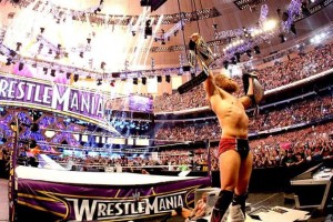 Daniel Bryan celebrates his World Heavyweight Championship win at Wrestlemania XXX. Photo Credit